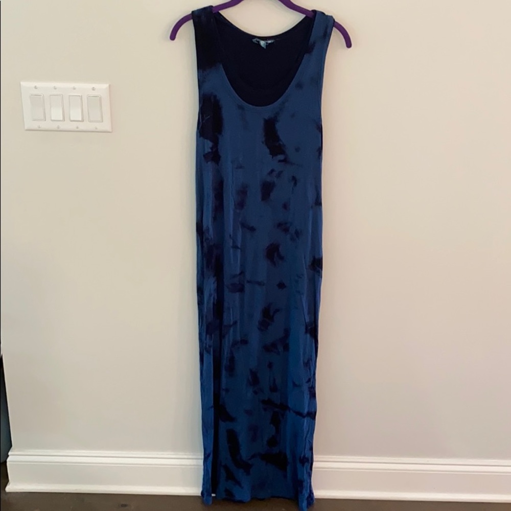 Double layer tie dye maxi dress